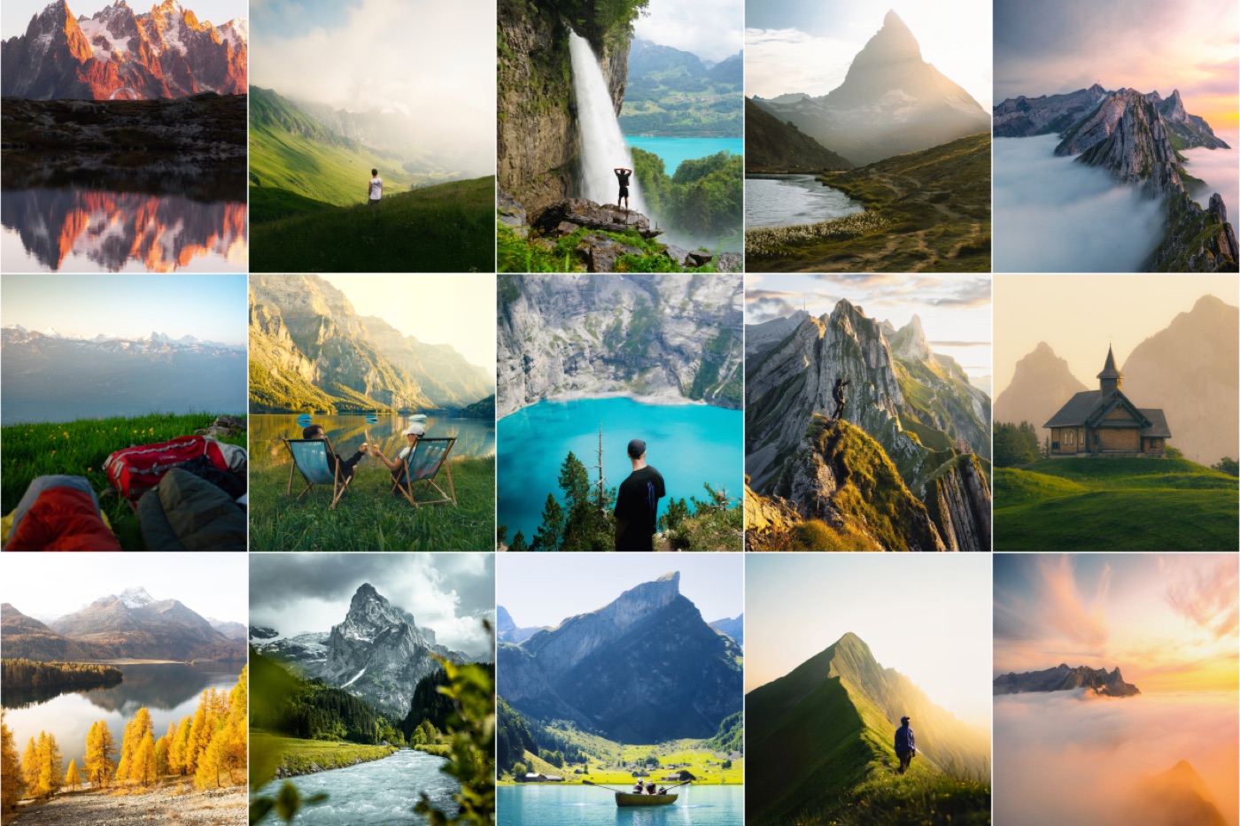 Une grille de dix-huit spots secrets suisses du guide