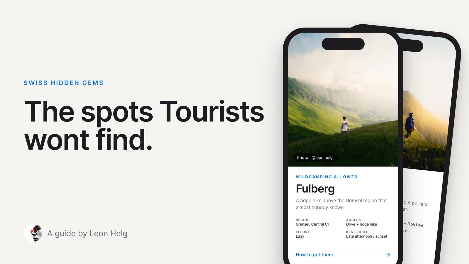 The ultimate Swiss Map · spot detail in your pocket