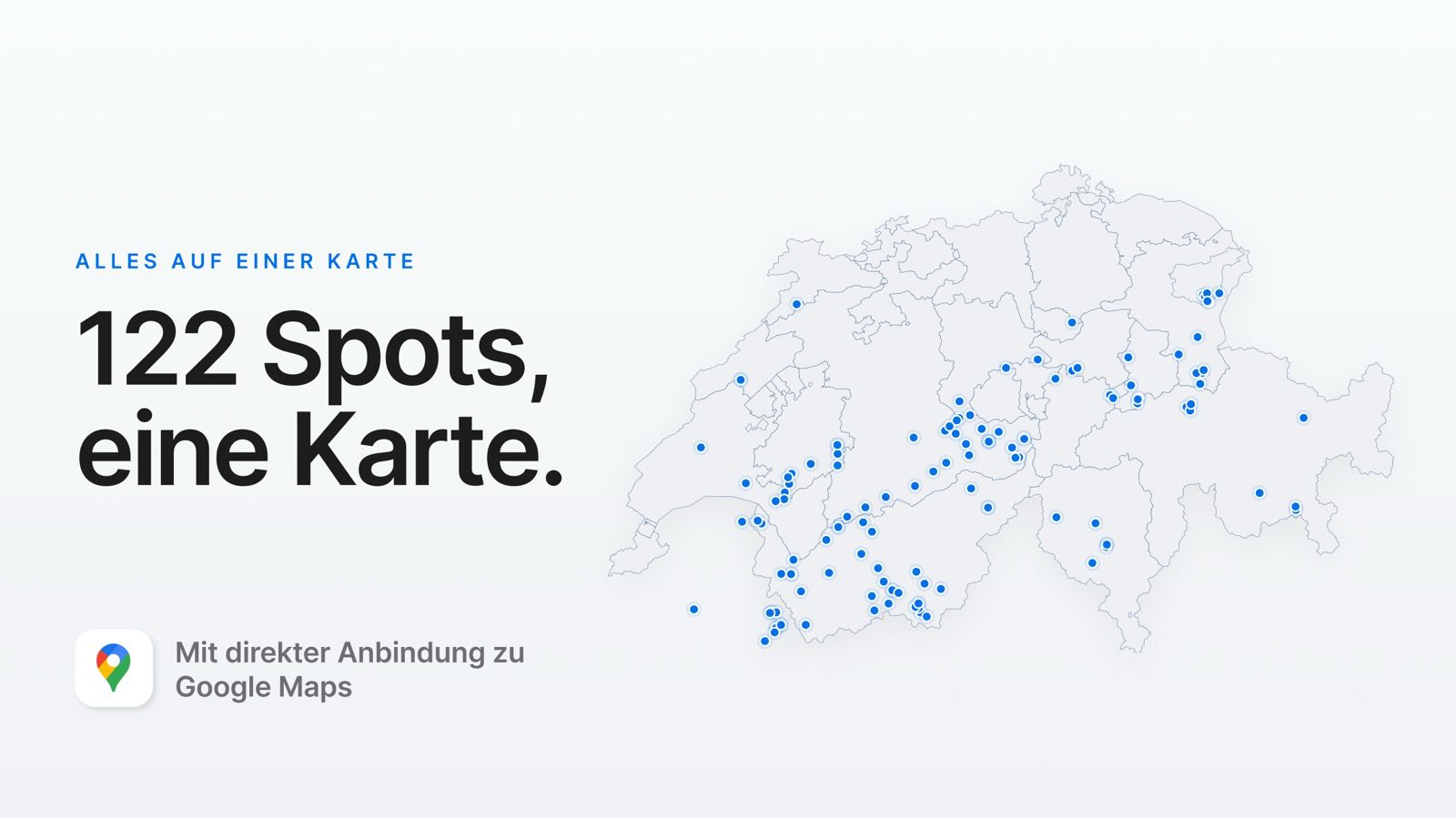 122 Spots, eine Karte