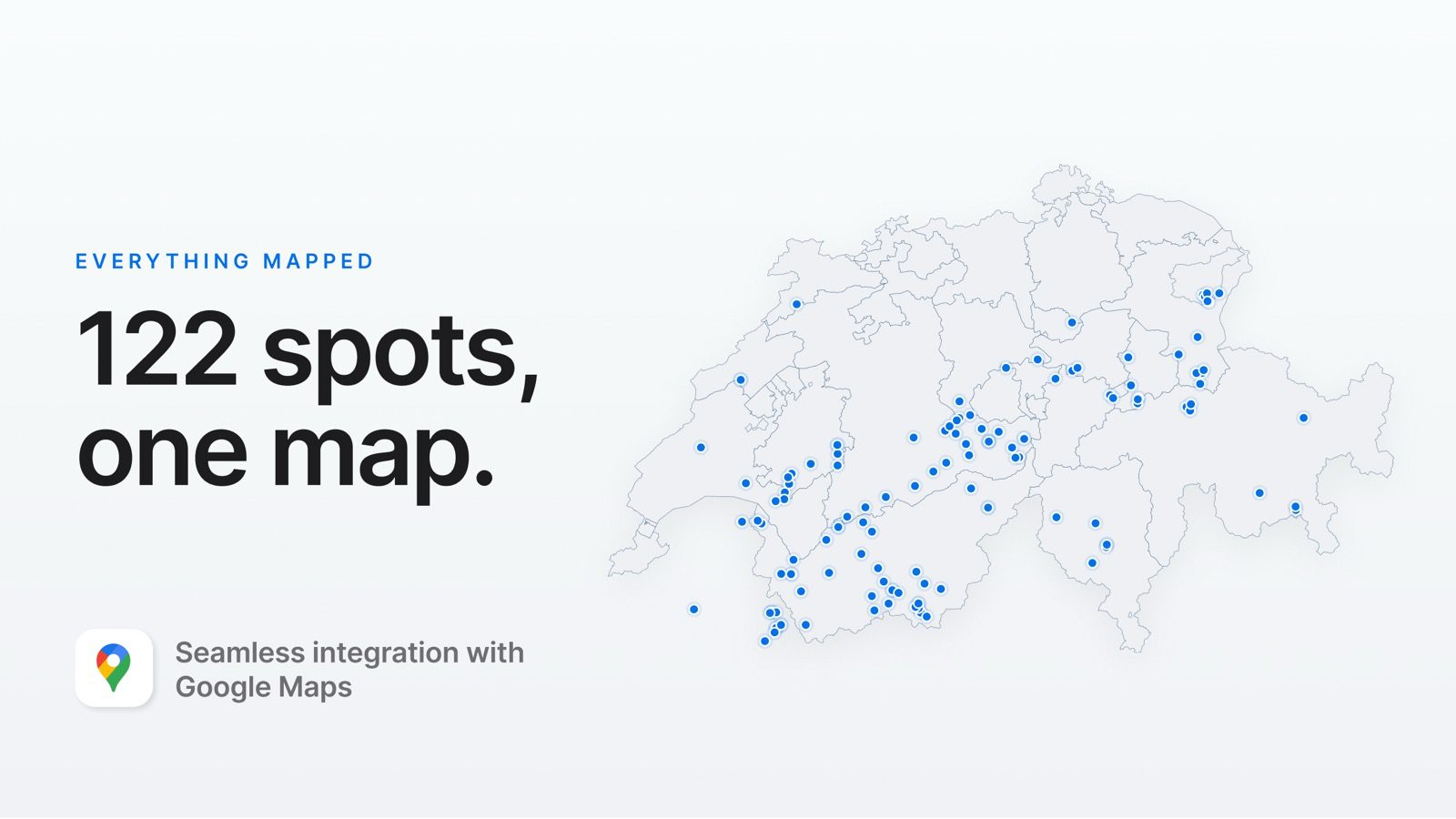 122 spots, one map