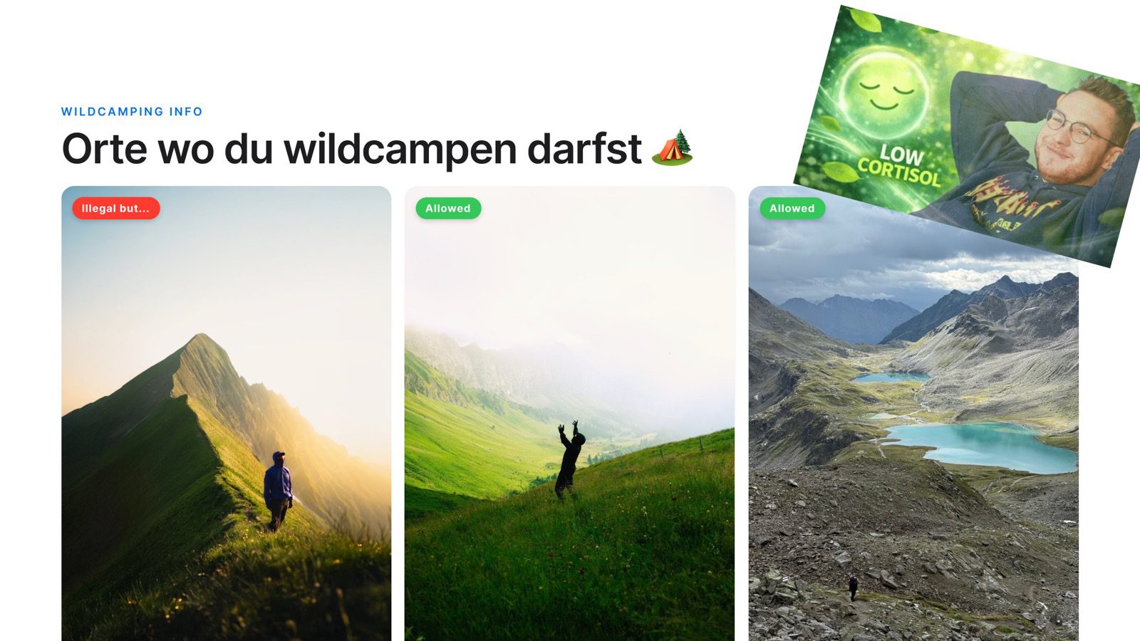 Orte wo du wildcampen darfst