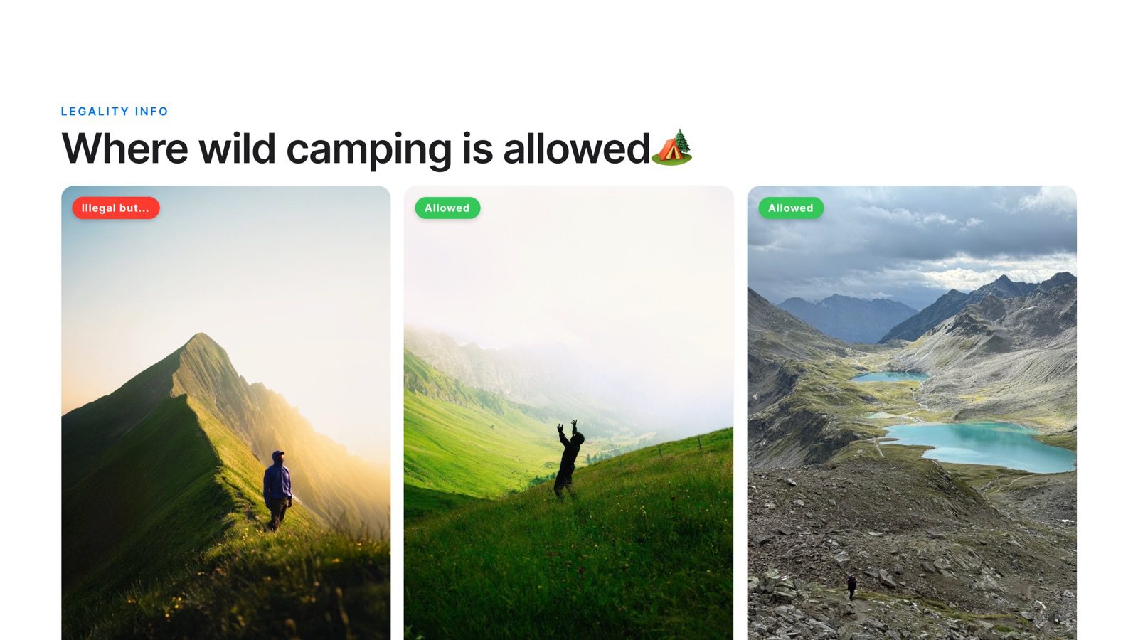 Where you can wildcamp