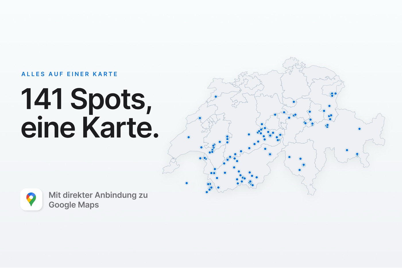 141 Spots, eine Karte